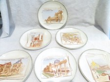 6 assiettes à dessert faience