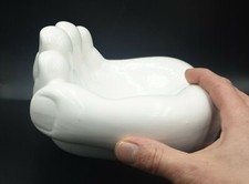 sculpture  grande main vide poche coupelle faience céramique style jean marais