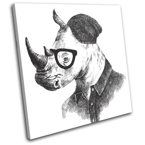 Hipster animals rhino - hipster,