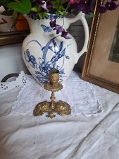 ancien  bougeoir en bronze a décor de tete lion époque fin  XIXème