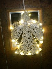 ANGE DE NOËL RUSTIQUE SUÉDOIS OSIER LED LUMIÈRE, À PILES 