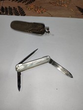 Ancien Mini Couteau Pliant Nacré  1930's 1940's A Saisir 