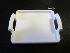 Lego 6944 Tray with Handles 5x4x1 White Plateau Scala 3240 3108 3243 3290 MOC-A6