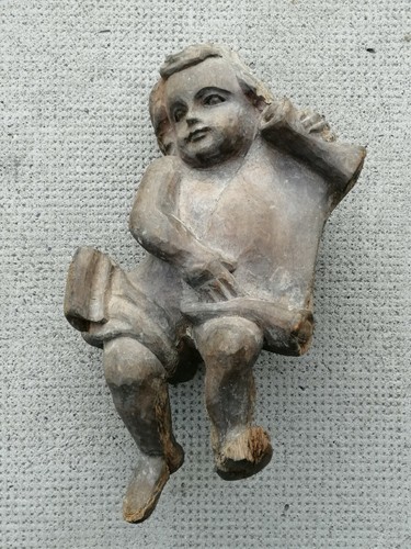 Ancien sculpture angelot putti