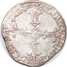 T3867 RARE 1/4 Ecu Croix