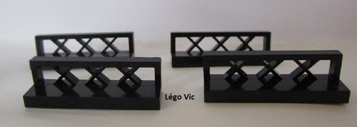 Lego 3633 fence 1x4x1 black - lego, x4