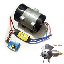 Car Electric Turbo Supercharger Kit Air Intake Fan Boost with 50A Brushless ESC