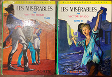 Les Misérables tomes 1 et 2 Bibliothèque verte Victor Hugo Années 1962