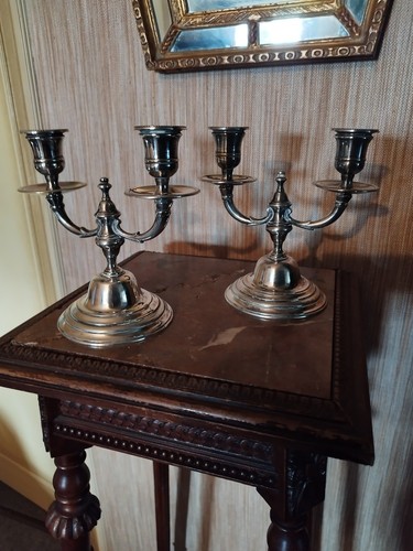 Paire chandeliers métal - chandeliers, en