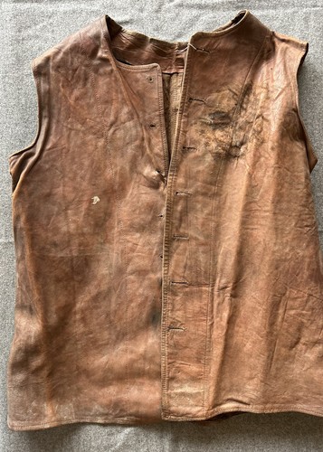 Leather jerkins gilet - jerkins, cuir