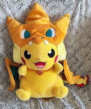 RARE Peluche Pikachu Poncho Charizard Dracaufeu Y Pokémon Center Tokyo Life Size