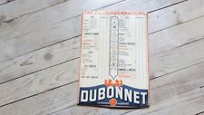 Ancienne réclame Dubonnet Tarif des Consommations
