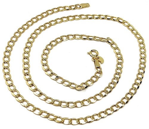 Chaîne jaune maille - or, 9k,