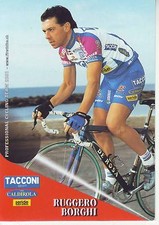 CYCLISME carte cycliste RUGGERO BORGHI équipe TACCONI SPORT- VINI CALDIROLA 