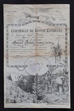 1925 Certificat de bonne conduite Colonel Saint Denis 2ème corps d'armée avion