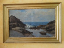 PAYSAGE DE BRETAGNE sur huile, signé Henri-Jean TURLIN 1846-1915 ECOLE FRANCAISE