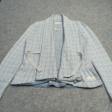 Odd Molly Femmes Cardigan Taille 2 - M coton Bleu Cravate Drapé Châle Pull 654