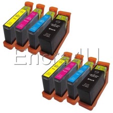 Lot de 8 encres compatibles pour imprimantes Lexmark - Cartouches série 100 XL