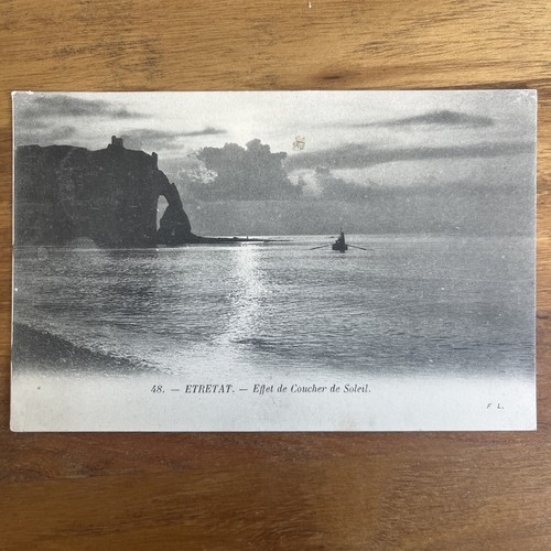 Postcard cpa etretat effet - postcard,