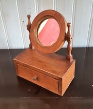 Miroir de table fantaisie en bois vernis