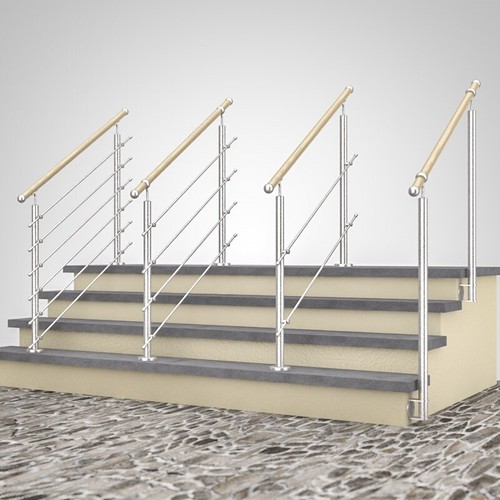 Acier inox rampe escalier - acier,