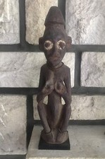Afrique Statuette Tribal Ethnique Vintage Ancien Femme Féminin Fer Collection