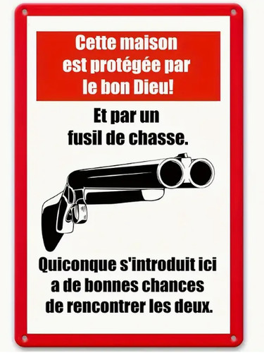Panneau maison protégée - -,