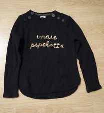 Pull noir fille 8 ans boutons