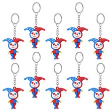  10 pièces Clown porte-clés