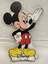 ANCIENNE PLAQUE NO ÉMAILLÉE CARTON PUBLICITAIRE DISNEY MICKEY DÉPOSITAIRE LUDIS