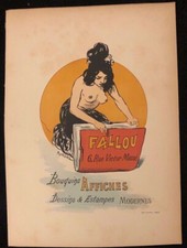 ROEDEL FALLOU  BOUQUINS AFFICHES PLANCHE DES PROGRAMMES ILLUSTRES 1897
