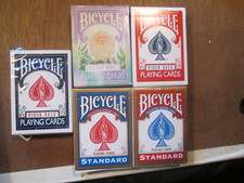 5  jeux  de cartes a jouer de marque bicycle sans jokers
