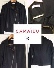 Veste en laine style perfecto CAMAIEU 40