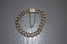 Ancienne Gourmette Bracelet Femme Argent Massif