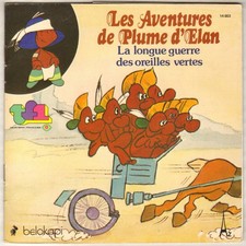 TF1 "LES AVENTURES DE PLUME D'ELAN" LIVRE DISQUE EP 1979 AZ 14003