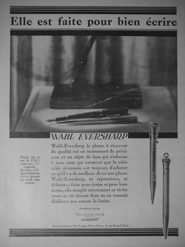 Publicité 1927 wahl - publicitÉ,