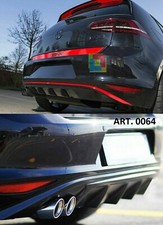 DIFFUSEUR SOUS PARE-CHOC ARRIERE VW GOLF 7 2012-2016 EN ABS SINGLE SX TUNING