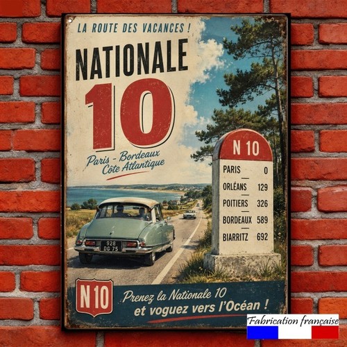 Plaque métal vintage - métal, la