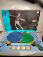 COFFRET TENNIS DE TABLE PING-PONG RAQUETTE BALLE FILET BOITE MARCO VINTAGE 1970