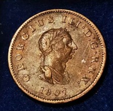 ROYAUME-UNI / GREAT BRITAIN - Georges III - 1/2 Penny - 1807 - RARE !