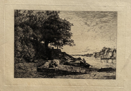 Douarnenez port rhu - rhu, gravure