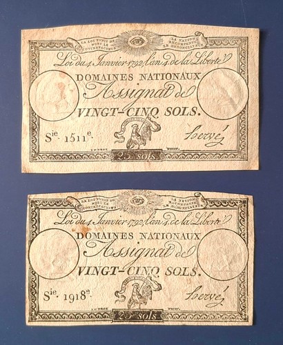 Lot assignat sols france - 25,