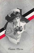 Mademoiselle Uniforme D'Officier Marin Carte Postale