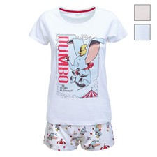 Pyjama Femme Disney DUMBO T-Shirt Et Shorties Fille En Coton 6578
