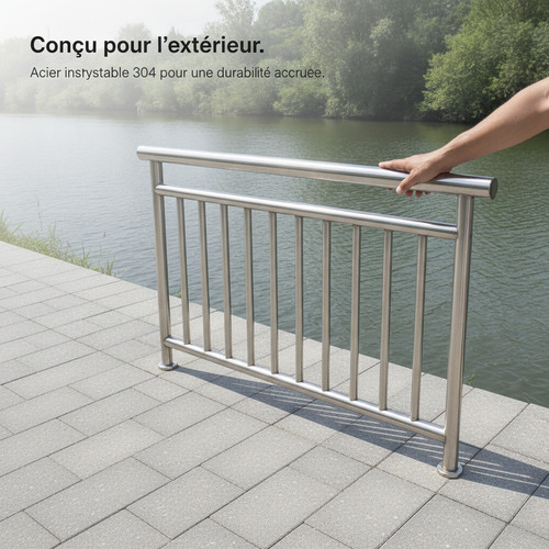 Balustrade inox extérieure