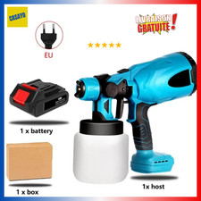  Pistolet Pulvérisateur De Peinture Électrique Sans Fil Haute Puissance 