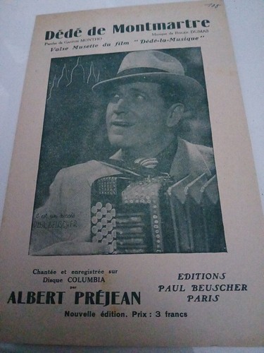 Ancienne partition dede - ancienne,