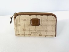 Pochette en toile et cuir logo