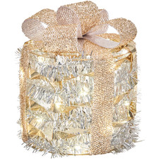 Décoration Noël - Cadeau LED - Couleur Gold - Dimensions 14 X 17 cm