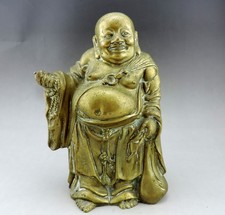 Ancien bouddha en bronze chine Milefo debout Fin XIXe - Début XXe siècle china